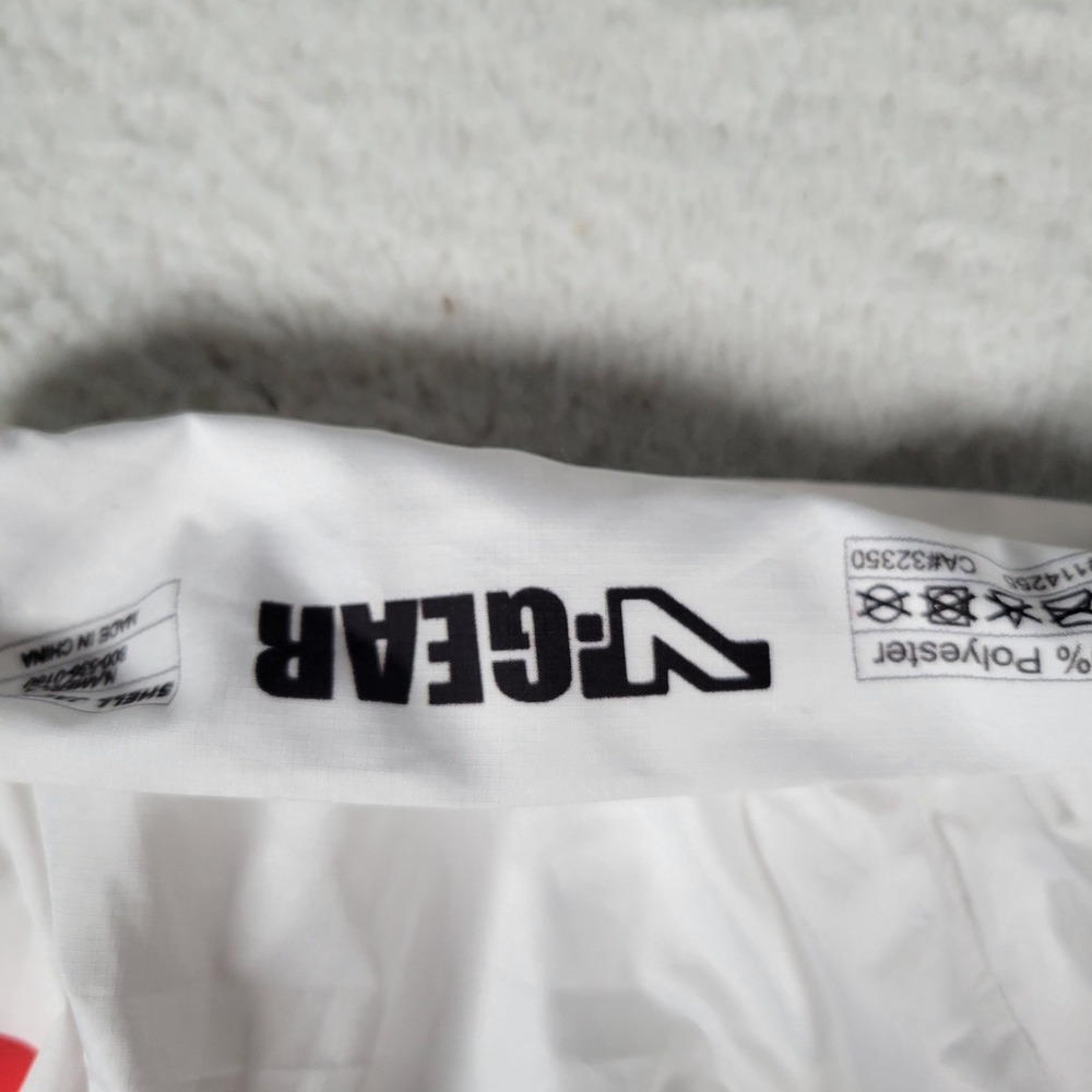 M&M's Shell Jacket Mens 2XL White Red All Over Print Logo Full Zip Windbreaker - Picture 9 of 12